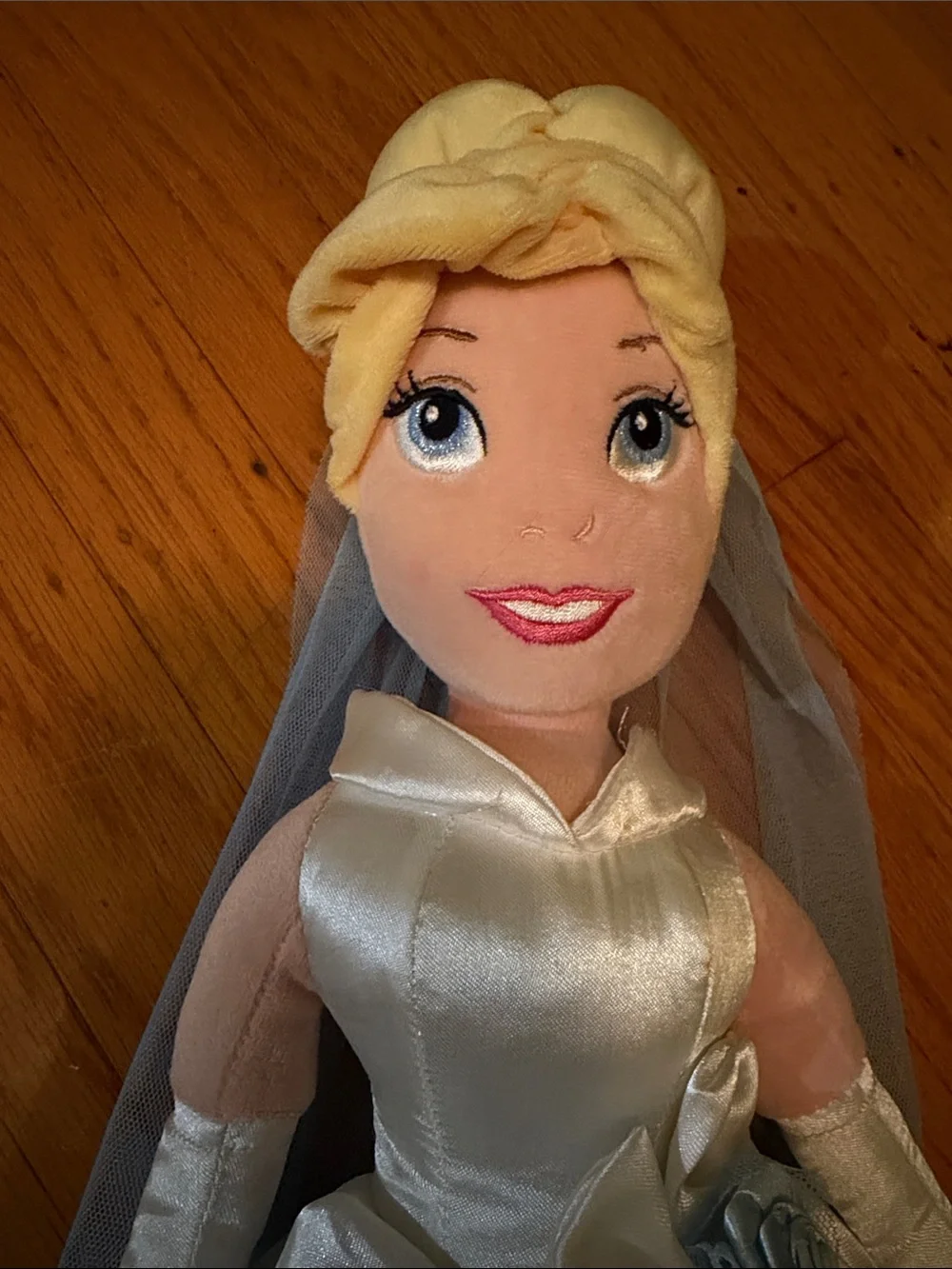 Disney Cinderella Plush Doll in Silver-Blue Gown